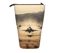 ANABPRMA Astuccio telescopico da biliardo, regolabile, con cerniera, organizer Oxford per scuola e ufficio, Aereo di guerra, taglia unica, Portamonete