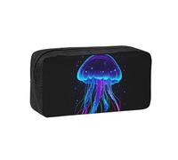 ANABPRMA Bald Eagle Art - Astuccio grande in tessuto Oxford con cerniera, per scuola, ufficio, viaggi, organizer, Una medusa luminosa, taglia unica, Portamonete