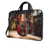 ANABPRMA Borsa a tracolla per computer portatile con draghi viola e bianchi, alla moda, per laptop da 13/14/15,6 pollici, Chitarra Basso Strumenti musicali, 15.6 inch