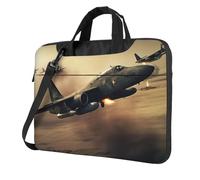 ANABPRMA Borsa a tracolla per computer portatile con motivo a pois e gocce d'acqua, alla moda, per laptop da 13/14/15,6 pollici, Aereo di guerra, 13 inch