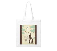 ANABPRMA Borsa di tela di canapa del tetto di architettura per le donne borsa a tracolla riutilizzabile della borsa di grande capacità, Buona festa del papà, Taglia unica