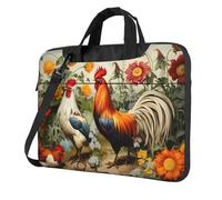 ANABPRMA Borsa per computer portatile colorata Happy Birthday Cupcakes borsa a tracolla alla moda per computer portatile da 13/14/15,6 pollici, Polli e fattoria, 14 inch