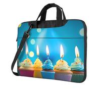 ANABPRMA Borsa per computer portatile colorata Happy Birthday Cupcakes borsa a tracolla alla moda per computer portatile da 13/14/15,6 pollici, Buon compleanno colorato Cupcakes, 13 inch