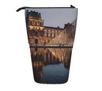 ANABPRMA Chemistry Print10 - Astuccio telescopico con supporto, regolabile, con cerniera, organizer Oxford per scuola e ufficio, Museo del Louvre a Parigi, taglia unica, Portamonete