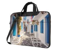 ANABPRMA Greece Street - Borsa a tracolla per computer portatile da 13/14/15,6 pollici, Grecia Street, 14 inch