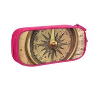 ANABPRMA Law of The Compass - Astuccio con navigatore, grande capacità, a doppio strato, con 2 tasche principali con cerniera, organizer multifunzionale per scuola, ufficio, viaggi, rosa, Taglia