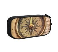 ANABPRMA Law of The Compass - Astuccio con navigatore, grande capacità, a doppio strato, con 2 tasche principali con cerniera, organizer multifunzionale per scuola, ufficio, viaggi, Nero , Taglia