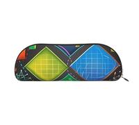 ANABPRMA Moderno astuccio in pelle metà secolo, custodia a semicerchio in pelle, per trucchi, penne e oggetti essenziali, Quiz di matematica, Taglia unica, Zaino per la scuola