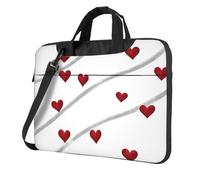 ANABPRMA Museo del Louvre a Parigi, borsa a tracolla alla moda per computer portatile da 13/14/15,6 pollici, Cuore disegnato nel rossetto, 13 inch