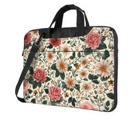 ANABPRMA Museo del Louvre a Parigi, borsa a tracolla alla moda per computer portatile da 13/14/15,6 pollici, Fiori di campo in fiore da giardino, 13 inch