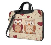 ANABPRMA Museo del Louvre a Parigi, borsa a tracolla alla moda per computer portatile da 13/14/15,6 pollici, Love Owl, 13 inch