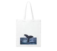 ANABPRMA Red Dragonfly Canvas Tote Bag per le donne Borsa a tracolla riutilizzabile borsa a tracolla grande capacità, Coda di balena nel mare, Taglia unica