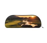 ANABPRMA Sea Otters - Astuccio in pelle per matite e matite, semicerchio, per trucchi, penne e oggetti essenziali, Golf Resort Parco, Taglia unica, Zaino per la scuola