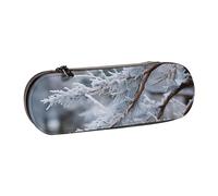 ANABPRMA Sunset - Astuccio in pelle rigida, multiuso, con cerniera, per cancelleria, trucco o piccoli accessori, Ramo coperto di neve, Taglia unica, Beauty Case