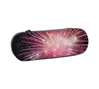 ANABPRMA Sunset - Astuccio in pelle rigida, multiuso, con cerniera, per cancelleria, trucco o piccoli accessori, Fuochi d'artificio, Taglia unica, Beauty Case