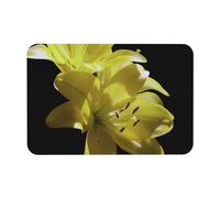 ANABPRMA Tappetino da bagno con fiori in silicone giallo diatomea 39,9 x 60 cm, antiscivolo, per cucina e bagno, facile da pulire