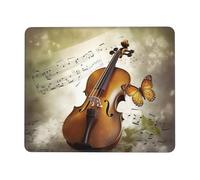 ANABPRMA Tappetino per mouse con farfalla e violoncello bordo in gomma per ufficio e gioco, tappetino per mouse antiscivolo da scrivania con bordi cuciti, diverse dimensioni 7 x 21,8 cm