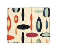 ANABPRMA Tappetino per mouse moderno di metà secolo con bordo in gomma a forma di goccia, per ufficio e giochi, tappetino per mouse antiscivolo da scrivania con bordi cuciti, diverse dimensioni 18 x