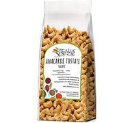 Anacardi Tostati Salati interi 1 Kg, Tostati e Salati, senza conservanti. Anacardi di qualità Extra. Frutta secca di primissima scelta. Italia Spezie