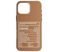 Anacardi Valori Nutrizionali Calorie Protein Label Design Custodia per iPhone 16 Pro Max
