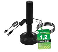 Anadol AXRED Magnes Antenna DVBT2 con amplificatore 30dBi per interni esterni, ricevitori TV DVB-T DVB-T2