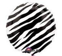 Anagram foil balloon A11959101 round-zebra, 45,7 cm multicolore 18" Multicolore