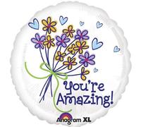 Anagram foil balloon bouquet 2452301 you' re Amazing, 45,7 cm multicolore