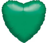Anagram- Heart Pallone Foil 17"-42 Cm Confezionato Singolarmente, Verde, 46 cm, 7A1055701