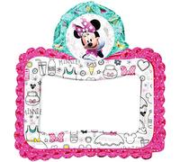 Anagram International, Inc. 92041 Minnie Happy Helpers Selfie Frame - Cornice gonfiabile per selfie, motivo: Minnie, per feste per bambini, in lamina, multicolore