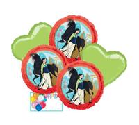 Anagram Palloncini con licenza per feste, destinati al set di bouquet di palloncini Disney Mulan, multicolore, ideali per compleanni, eventi a tema e celebrazioni