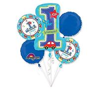 Anagram Palloncini Foil Balloon 3037201 Primer Cumpleanos Tren Bouquet, Multicolore