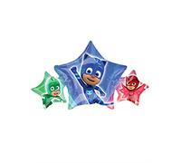 Anagram- Pallone Foil Minishape Super Pigiamini-Pj Masks-Si Gonfia ad Aria, Multicolore, 7A3467502