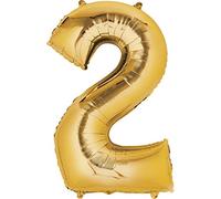 Anagram Pallone Foil Supershape 34"" - 86 cm Numero 2 Gold