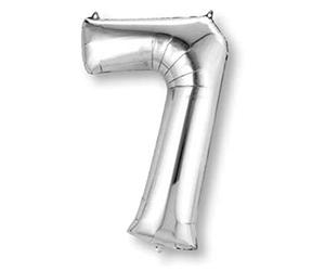 Anagram Pallone Foil Supershape 34"" - 86 cm Numero 7 Argento