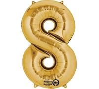 Anagram Pallone Foil Supershape 34"" - 86 cm Numero 8 Gold