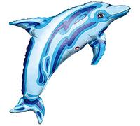 Anagram-Pallone foil Supershape 56 x 78 cm Delfino blu, 7A0581301