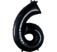 Anagram - Pallone foil Supershape 86cm numero 6 Nero