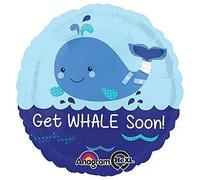 Anagramma Get Whale Soon Foil Pallone, 18", Multicolore