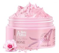 ANAiRUi Maschera all'argilla rosa, con argilla rosa caolino, niacinamide, collagene, acido ialuronico, per l'idratazione, la rimozione dei punti neri, la minimizzazione dei pori, 120g