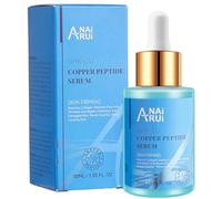 ANAiRUi Siero Peptidi Viso di rame - GHK-CU Siero Antirughe, anti-età, anti-invecchiamento, con acido ialuronico e peptidi - per pelli mature, idratante, rivitalizzare la pelle, 30 ml