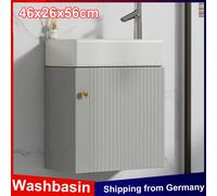 Anajqaqia Mobiletto da bagno 46x26x56 cm, Lavabo con mobile base, Lavandino stretto Mobili da bagno per piccoli bagni