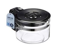 Anakel Home Caraffa per caffettiera universale a goccia, compatibile con caffettiera americana o a gocciola elettrica | vetro, coperchio antigoccia, altezza regolabile 10,5-13 cm