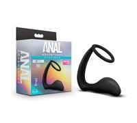 Avventure Anali Platinum - Dildo Anale con Anello Penieno (Nero)