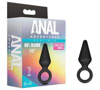 Anal Adventures Platinum S - plug anale nero - piccolo