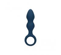 Dildo anale medio della Loveline con anello di presa (blu)