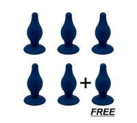 Anal plug anale stimolatore in silicone memory termoreattivo tg m blu offerta 5