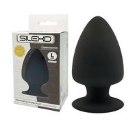 Anal plug anale stimolatore taglia l altezza black silicone nero 13 cm silexd