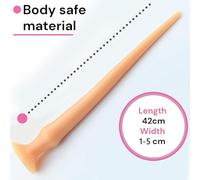 Anal Plug# per donne 42cm ⌀7,5cm dildo lungo dildo anale liscio Anal plug impermeabile elastico ideale come dildo anale per uomo e donna Giocattolo anale per giochi intimi anal toy FOPS A90-1