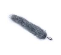 Anal Plug Tail con Coda di Volpe Fox in Peluche Morbida Pelosa per Giochi di Ruolo e Cosplay Butt Plug Metallo con Coda Volpe Morbida Sex Toy Anale per Principianti ed Esperti 39 cm