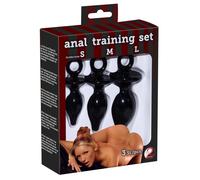 anal training set 3 pezzi plug nero